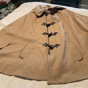 KUT Camel Cape with Hood and Pockets - Size XL but runs small